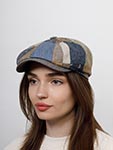 Кепка STETSON арт. 6843908 HATTERAS PATCHWORK (синий / бежевый)